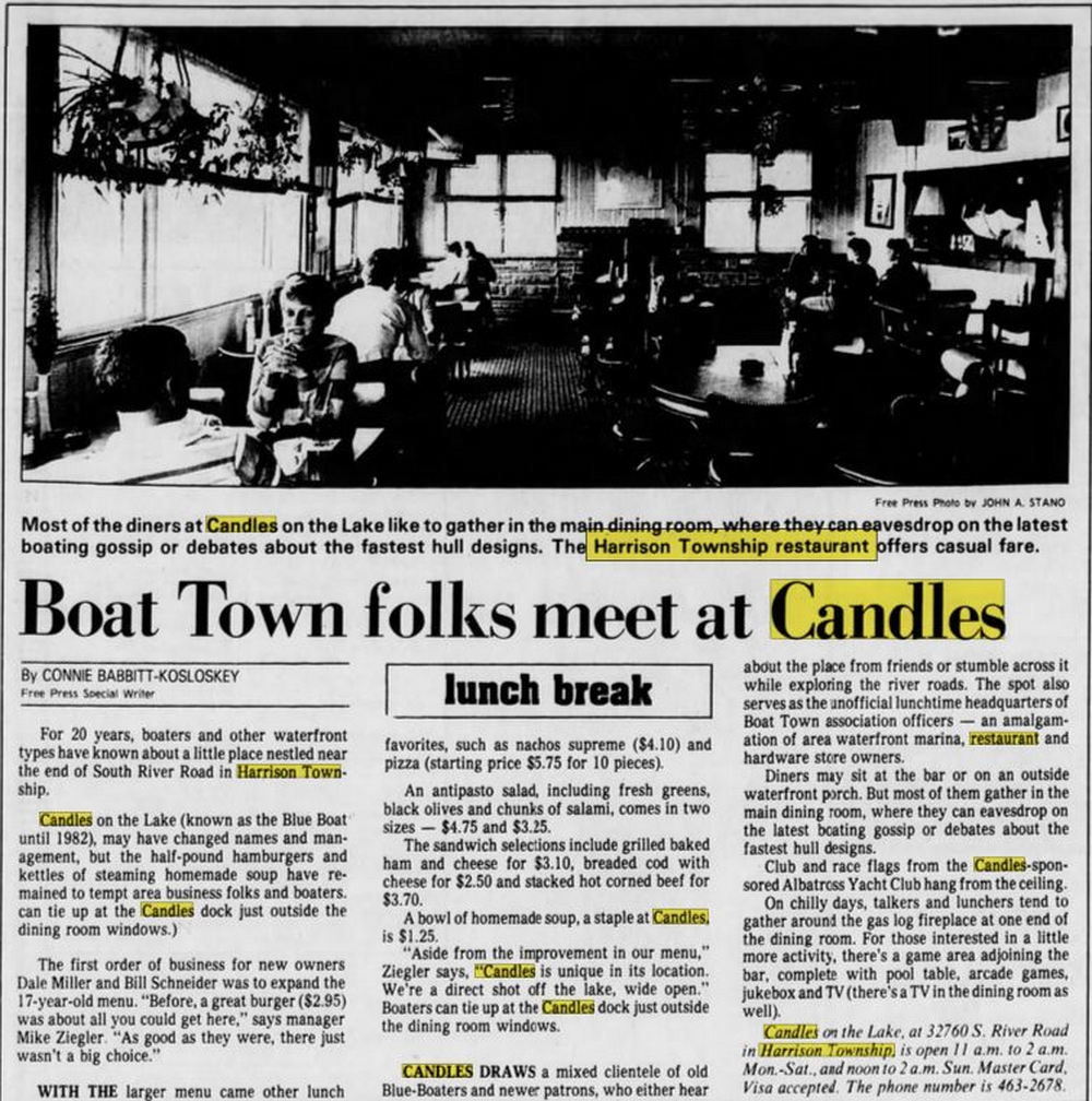 Candles (Blue Boat Inn) - Aug 1985 Feature Article On Candles